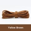 1Pair Shoelce Casual Leather Shoelaces Waxed Round Shoe Laces Shoestring Sport Shoes Cord Ropes 60/90/120/150CM P-4