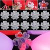 10Pcs Flower Shape Balloon Clip Tie Holder Birthday Wedding Party Decoration