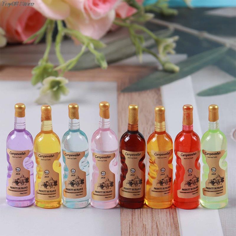 3/5/6/10Pcs Dollhouse Miniature Simulation Furniture Wine Bottle Drink Bottle Model Diy Accessories Doll House Minutures