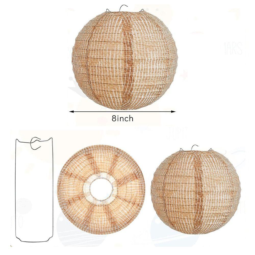 3pcs 8inch Linen Paper Lantern Funny Hanging Lantern Creative Festival Lantern  Home Decor