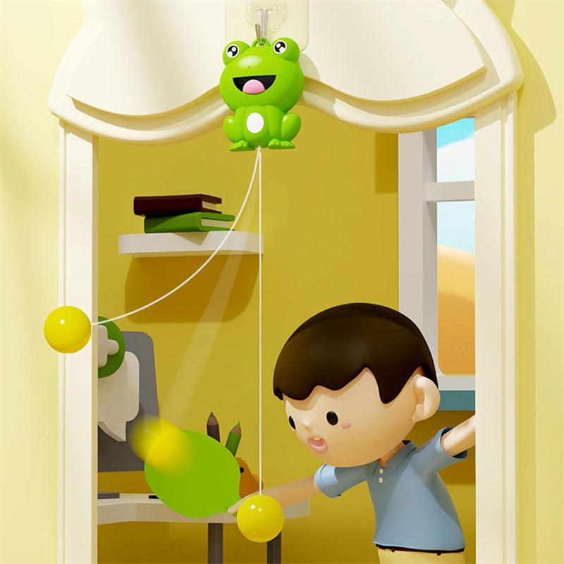 Antrenor de tenis de masă suspendat, Interactiv Părinte-Copil, Coordonare Mână-Ochi Indoor, Abilități cu Racheta, Jucărie Educațională