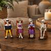 Novelty Skeleton Reading Figurine Halloween Figurine, Resin Sitting On Rocking Chair Statue, Drinking Funny Dark Holiday Figurines Coffee Crocheting