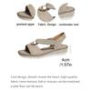 Women's Plus Size Espadrille Wedge Sandals, Metal Buckle Peep Toe Sandals