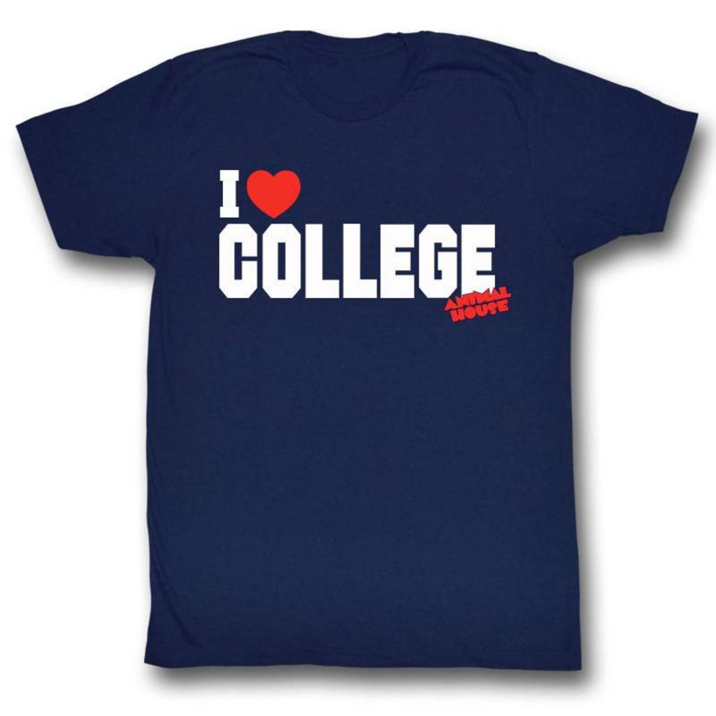 Animal House I Love College Navy Adult T-Shirt