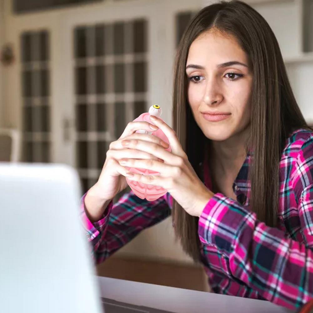 Brain Squishy Eye Popping Squeeze Toy Sensory Play Anti-Stress Fidget Toys Pops Out Eyes Doll Stress Relief Venting Joking Toys