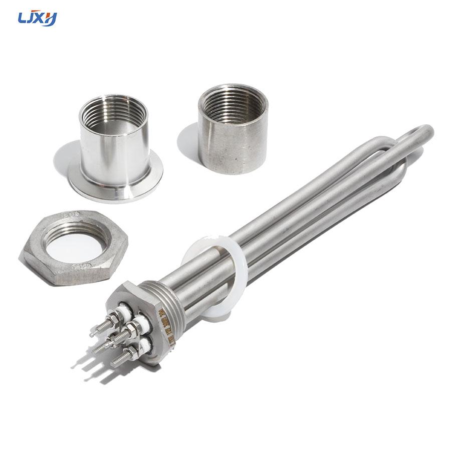 LJXH DN25 CC 12V/24V/48V 300W 600W Elemento Riscaldante Per Scaldabagno Solare Riscaldatori Tubolari da 1 pollice Tutto in Acciaio Inossidabile 304