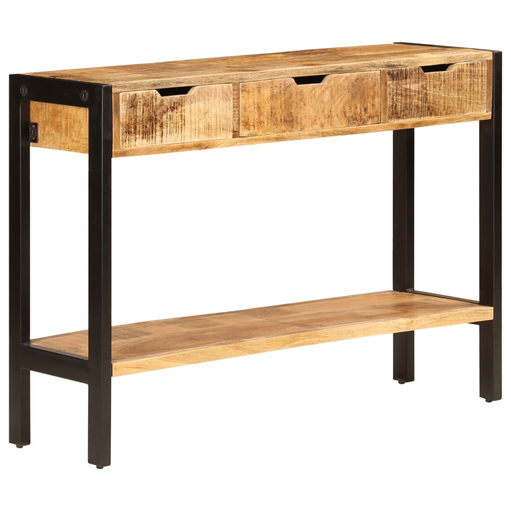 Sideboard with 3 Drawers 110 X 35 X 75 Cm Solid Mango Wood
