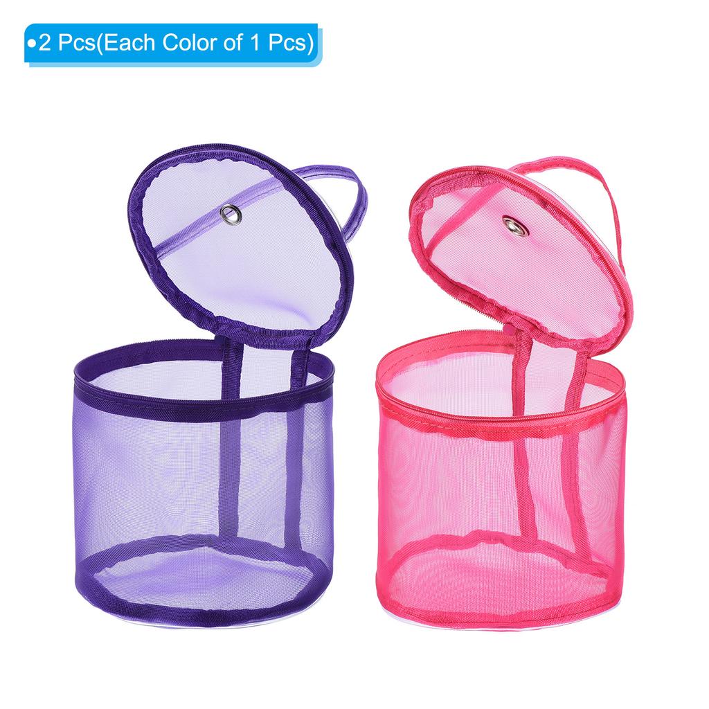 1/2pcs Yarn Storage Bag Portable Crochet Knitting Bag Case Skein Ball Holder Mesh Basket Organizer Crocheting Tote for Sewing