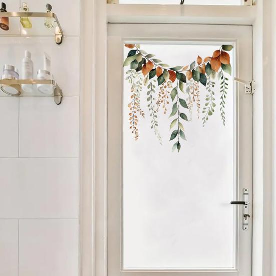 Flower Wall Stickers Peel And Stick Self-Adhesive Floral Decal for Walls Cabinets Refrigerators Bedroom Bathroom Kitchen Decor