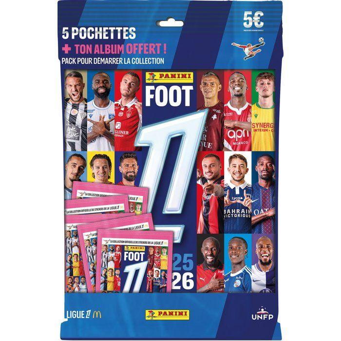 Starter pack - PANINI - Foot FR 2025/26 Ligue 1 McDonald's - Album - 5 pochettes