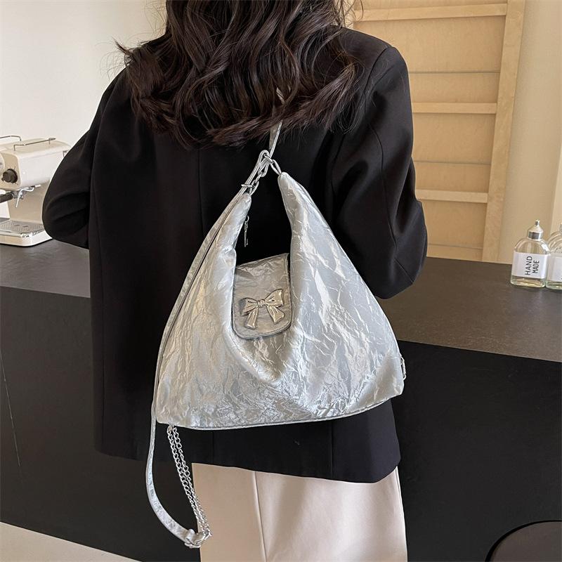 Modische Damen-Tasche mit großem Fassungsvermögen 2025 Frühling neue vielseitige Ketten-Umhängetasche Premium-Textur Tragetasche Damen