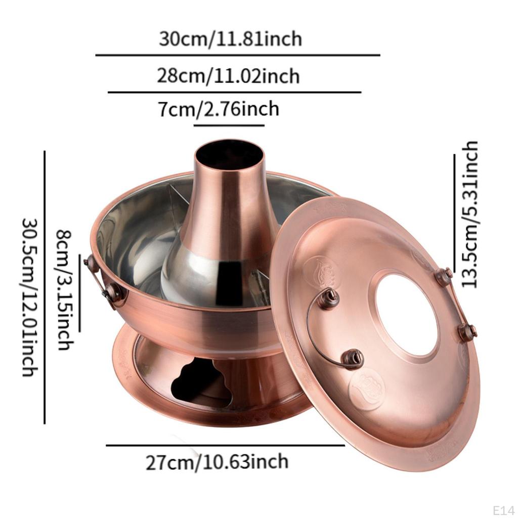 Copper Pot China Chafing Dish Kitchen Accessories Handmade Chinese Traditional Shabu