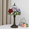 Morning Glory Table Lamp, 8 Inches Stained Glass Lamp,Handmade Vintage Lamp,Decor Bedside Bedroom Living Room and Study