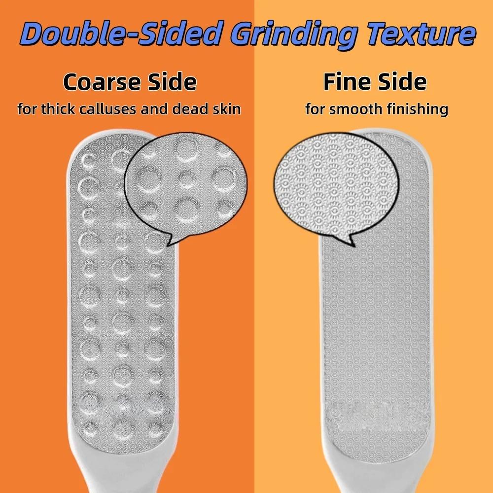 1/2PCS Stainless Steel Double-Sided Foot File Remove Calluses Exfoliation Dead Skin Feet Household Bathroom Foot Care Supplies