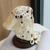 1PC Retro Hollow Crochet Flower Triangle Scarf Knitted Hairband Lace Flower Headband Hair Accessories For Women