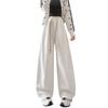 Scimitar sweatpants women's spring and autumn new high-waisted loose straight casual drape lazy wind wide-leg pants