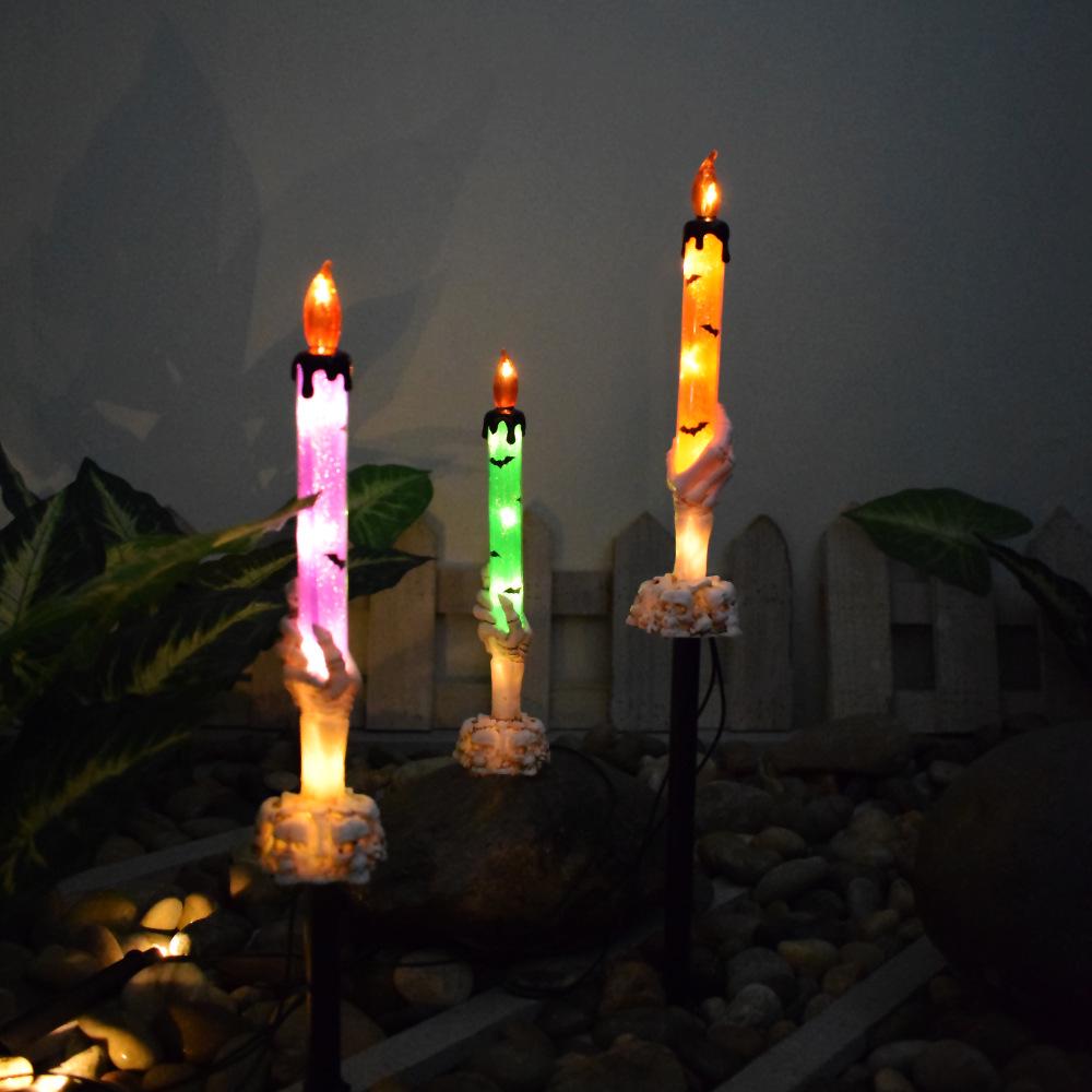 Haunted Festival Skull Solar Candle Light for Garden