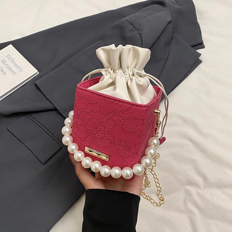 

Versatile Medium Sized Women s Street Style Small Square Handbag Ideal For Daily Use In White рожевий