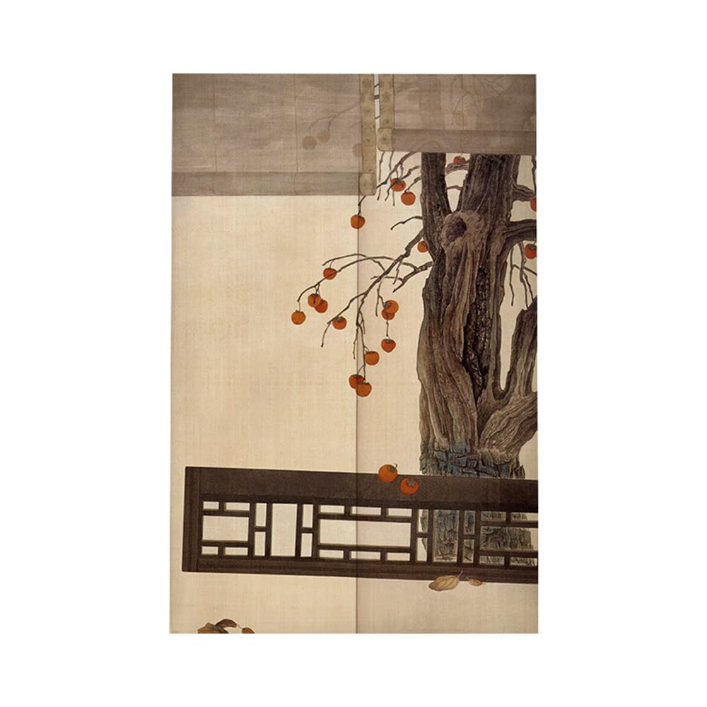 Bamboo Mat Japanese Noren Doorway Curtain Cotton Linen Chinese Style Door Curtain Window Treatment Tapestry Shading Decorative