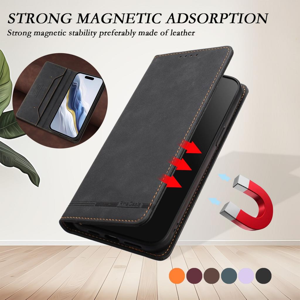 Anti-thef Phone Case For Oppo A98 A94 A80 A79 A74 A54 A54S A40 A40M A60 Funda Wallet Flip Card Holder Coque Luxury Leather Cover