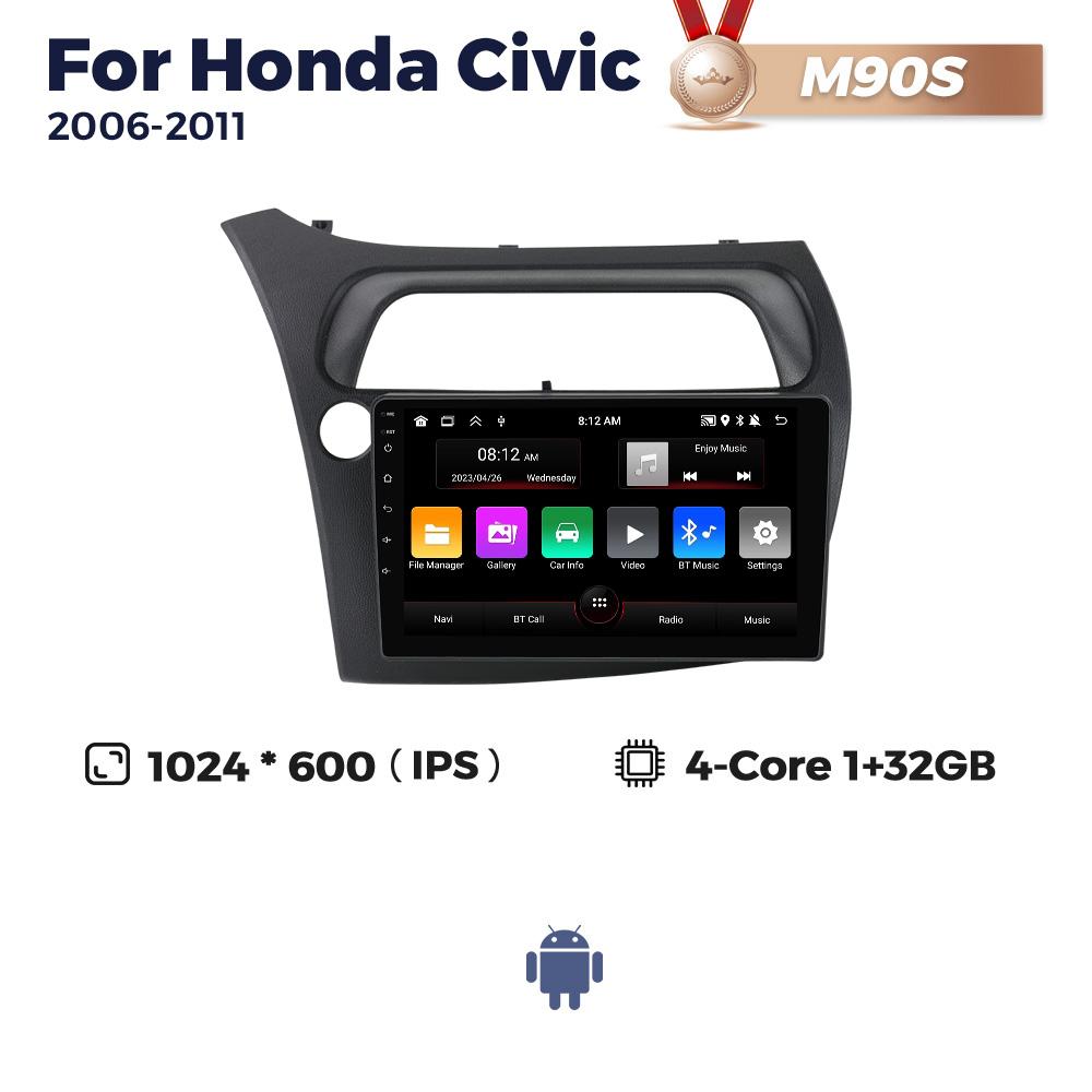 Navifly Android Car Radio Multimedia Video Player For Honda Civic Hatchback 2006-2011 Navigation GPS Auto Stereo 2Din Head Unit