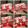 Tassel Children Red Hairpin Bunny Chinese New Year Headwear Lovely Plush Rabbit Hairpin  Girls