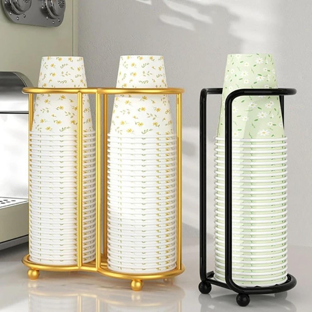 Rust-Proof Paper Cup Holder Multifunctional Paper Cup Organizer Cup Storage Rack  Kitchen Use