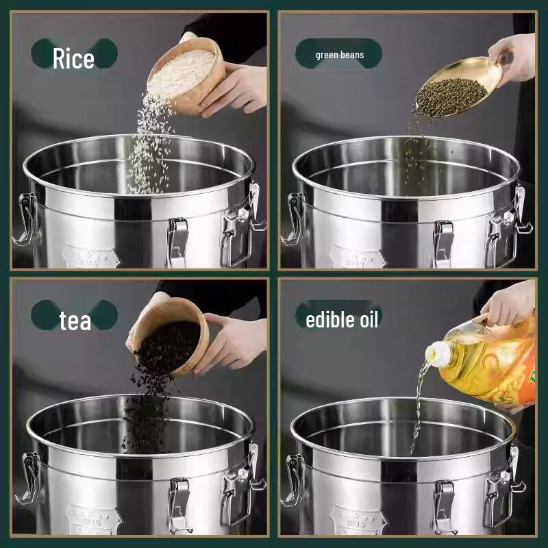 Xi Yao 304 Stainless Steel Multi-purpose Sealed Storage Bucket