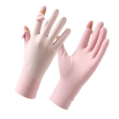 LILANG Eis-Seide Fingerlose Sonnenschutz-Fahrradhandschuhe