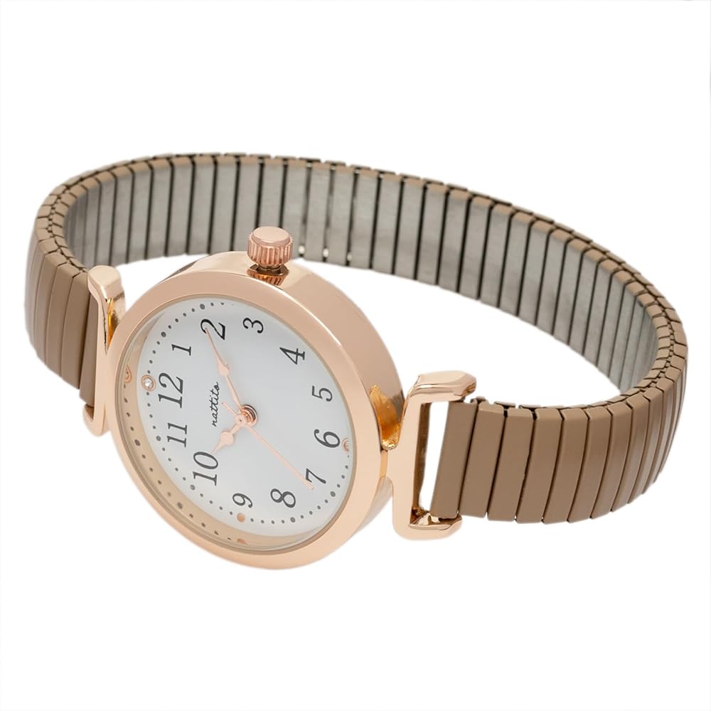 Fieldwork Women s Analog Watch Metal Band Brown Stainless Steel 5ATM Water Resistant
