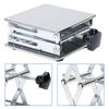 Aleawol Lab Jack Lifting Platform for Laboratory Use, 150x150x260mm, Stainless Steel, Folding Workbench, Small Laboratory Equipment, Non-Slip, 15kg Lo