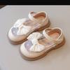 Girls' Little Leather Shoes Spring New Girl Mesh Shoe Soft soled Anti slip kids Single Shoe bowKnot Girl Princess Leather Shoes