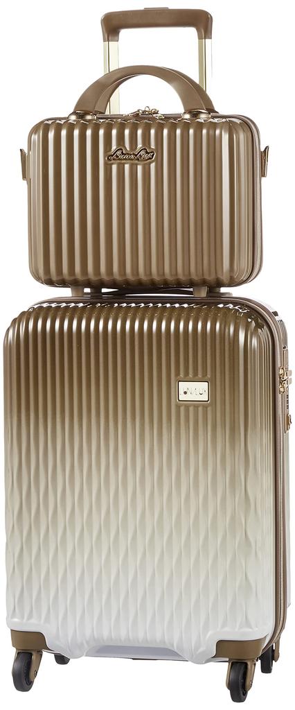 Suitcase with Hard Small Size 48 Antibacterial TSA Cafe Latte [Sifre] Zipper, S, LUN2116-48, Carry-on Size, 32L, Cm, 2.8kg, Interior, Lock,