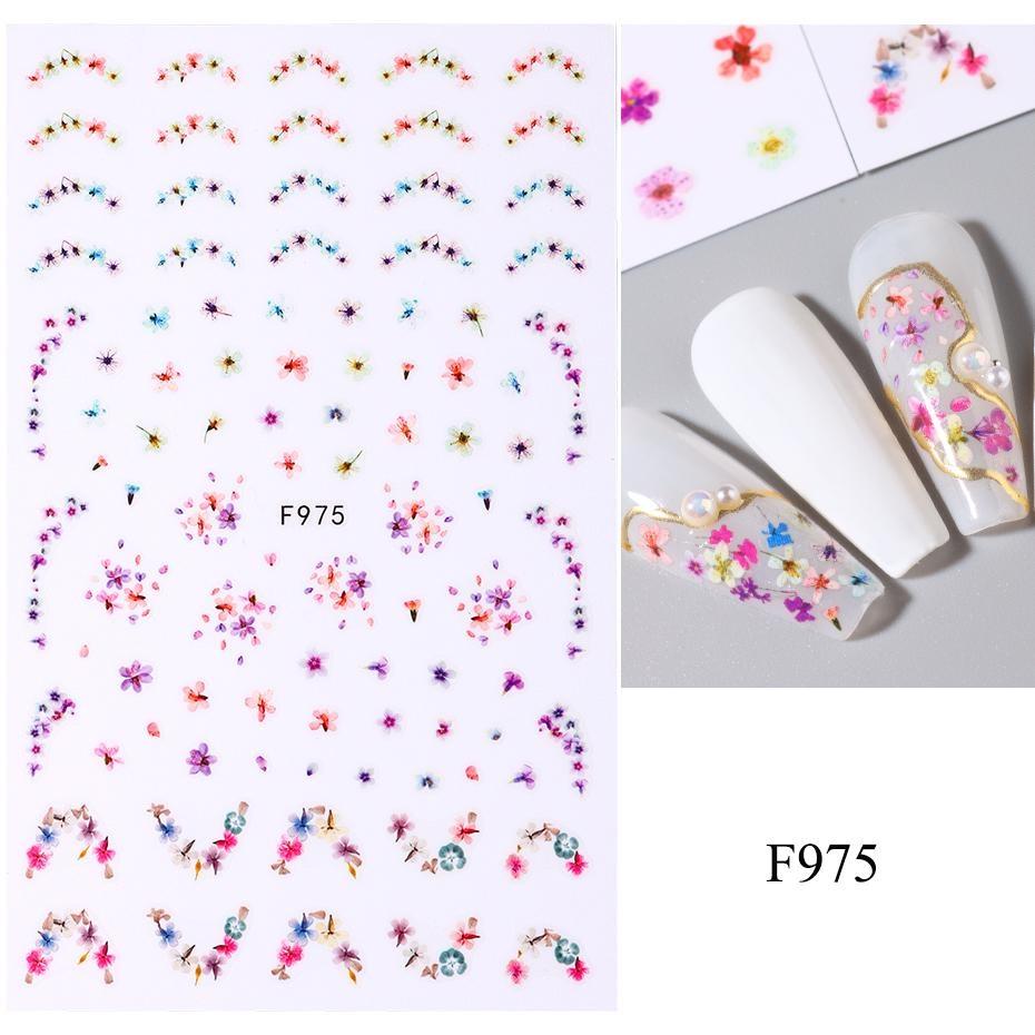 

3 шт. маленькие цветы наклейки для декора ногтей красочные простые лепестки клей слайдер тушь живопись цветочные наклейки летние аксессуары для ногтей 3pcs