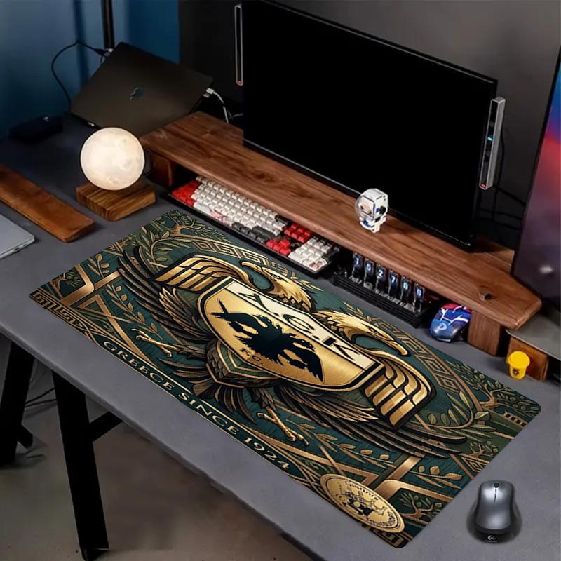 AEK Athens FC Print Mouse Pad, Anti‑Slip Desktop Keyboard Mat, for PC Laptop Gaming Working Daily Use, Cool Festival Surprise Gift
