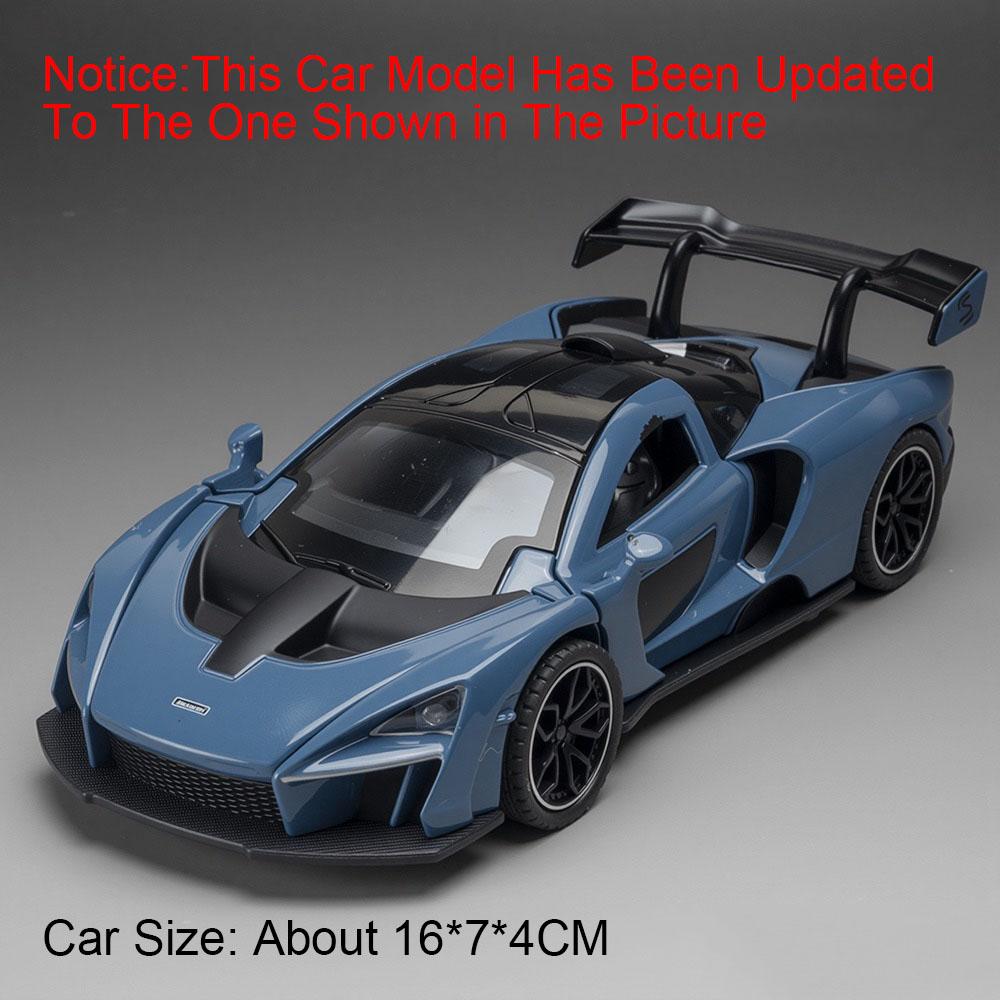 1:32 Scale 720S Senna Car Model Toy Metal Die-cast Rubber Tires Exquisite Interior Supercar Models Pull Back Children's Toys
