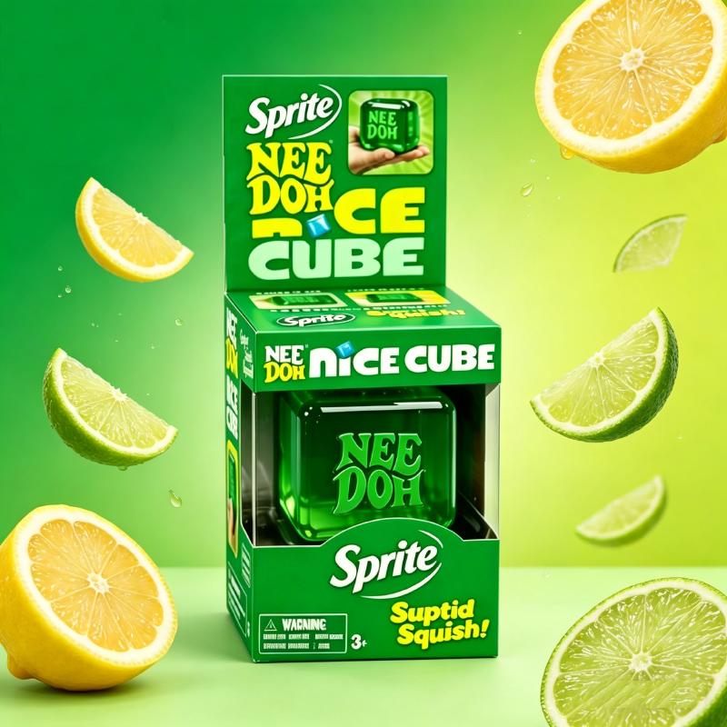 Needoh Soda Thema Squishy Kubus Zacht Gel Stressverlichtend Speelgoed Anti-Angst Fidget Blok Voor Verzamelaars Kinderen green
