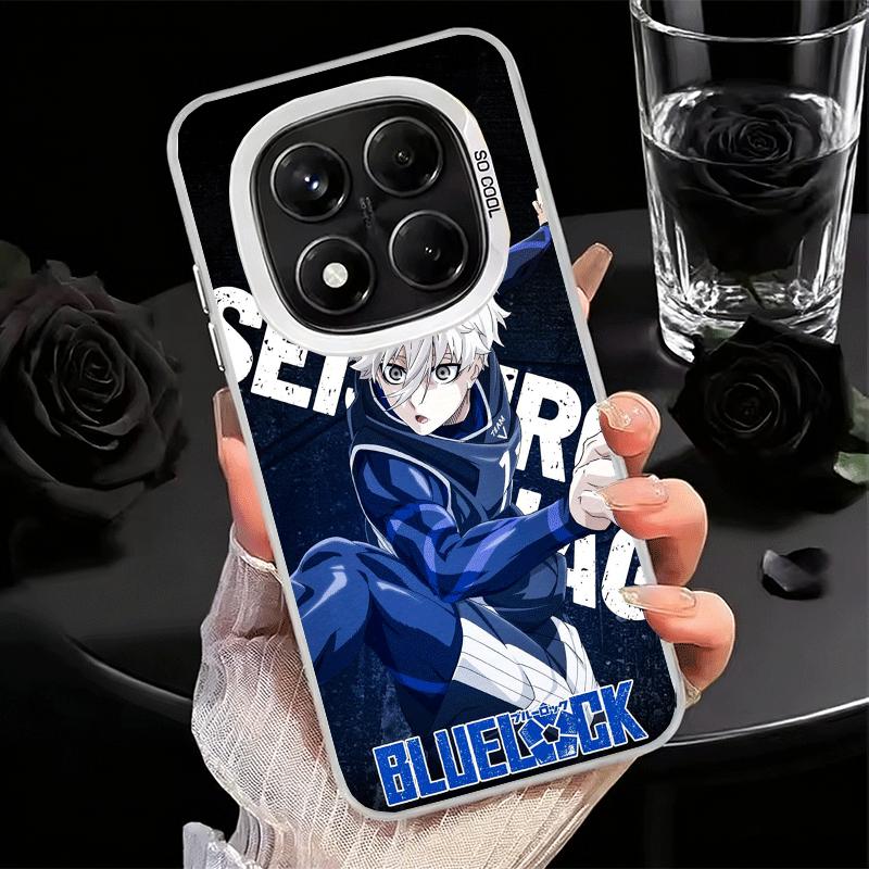 Blue L-Lock Nagi Seishiro Soft Phone Case for Samsung Galaxy S24 S25 FE S26 Edge S23 Ultra S22 Plus S21 + Shockproof Cover Back