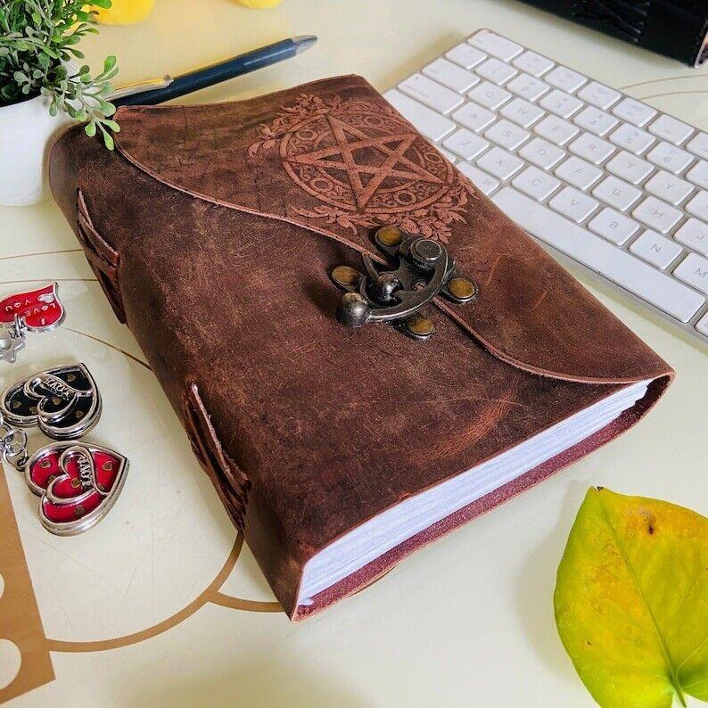 יומן עור עתיק בעבודת יד וינטג' מתנה עתיק Deckle Edge Sketchbook