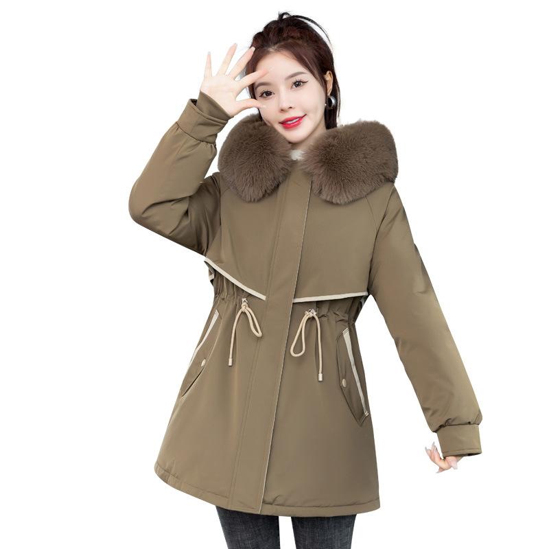 The New Removable Liner Has One Dress and Three Wears Medium and Long Winter Big Fur Collar Pie Overcoat.