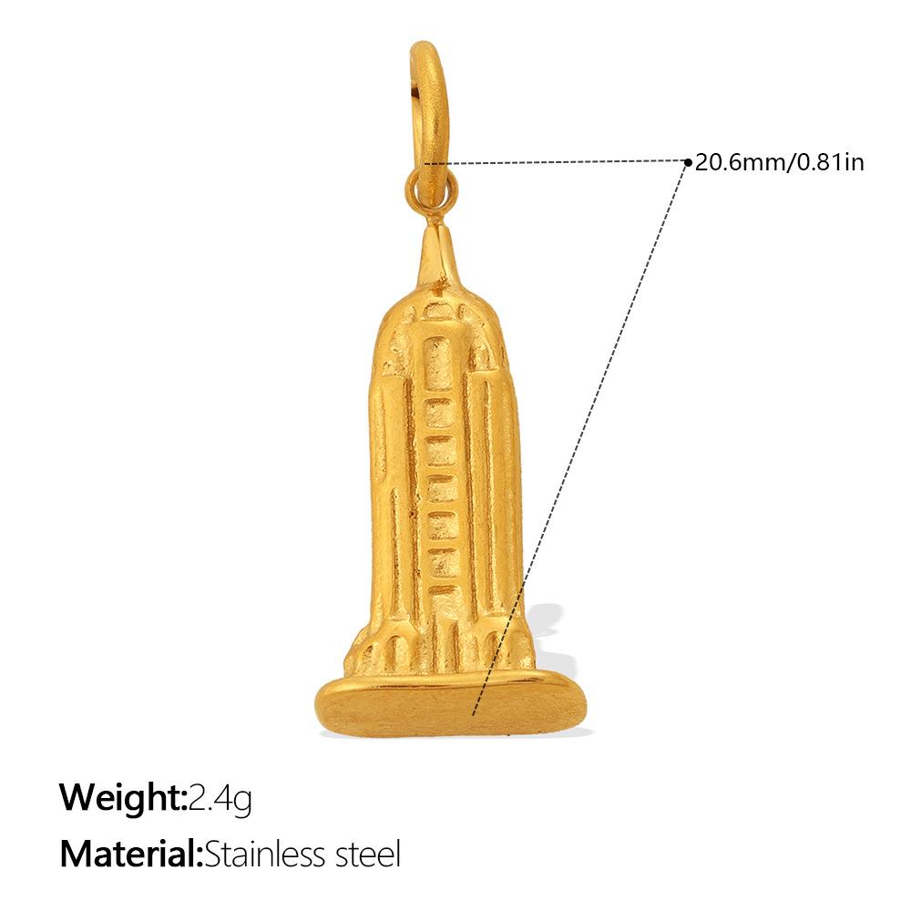  1Pcs Stainless Steel 18K Gold Plated Pendant Waterproof Women Charms Gold Color DIY Accessories Charms Jewelry