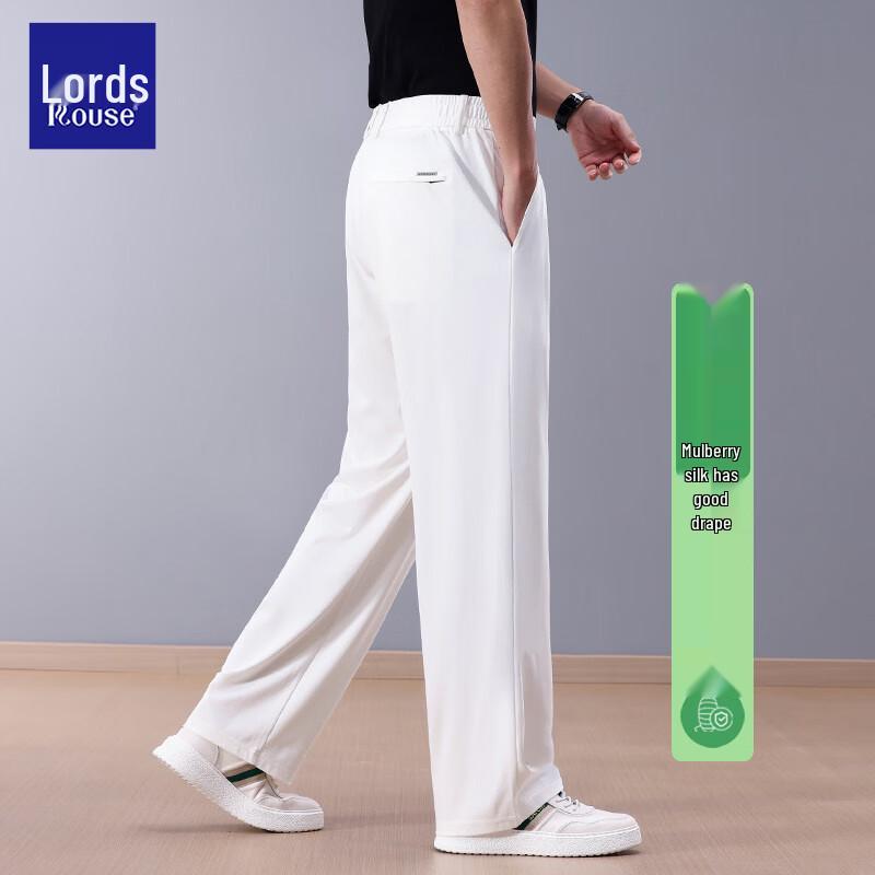 Luotze Men's Premium Ice Silk Cooling Straight Leg Casual Pants