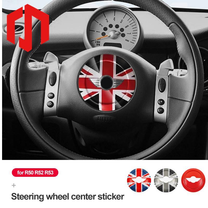 

1 шт. накладка на руль, центральная панель, наклейка из АБС-пластика для Mini Cooper R50 R52 R53, наклейка, аксессуар для стайлинга автомобиля gray uk-1pcs