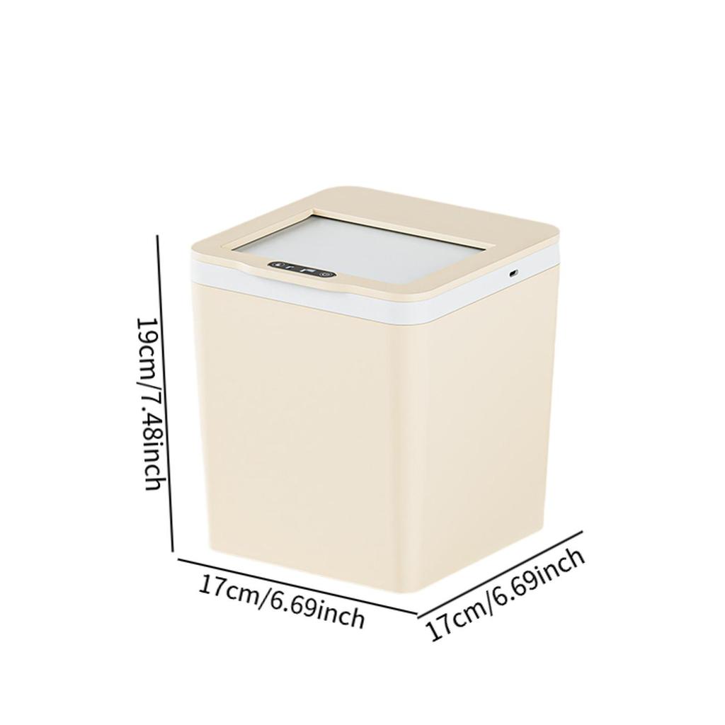 Automatic Garbage Bin Sensor Lid Mini Smart Trash Can Sturdy Plastic Covered Waste Container for Home Office