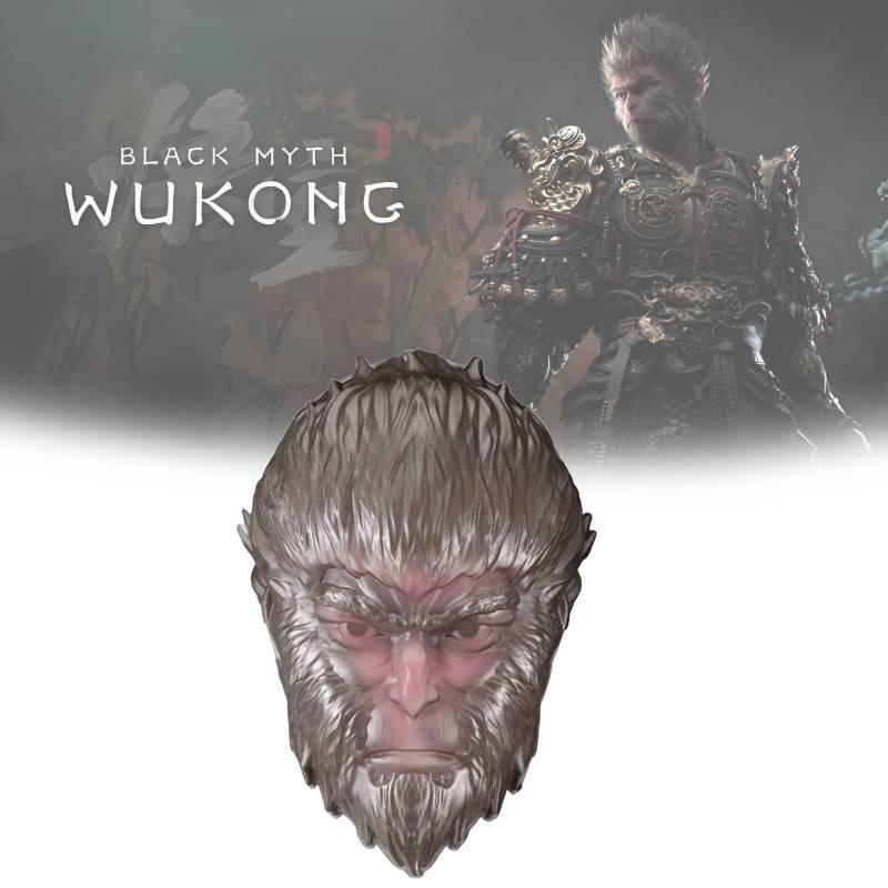 Black Myth Wukong Mask Hilarious Monkey Headpiece For Halloween And Cosplay Fun