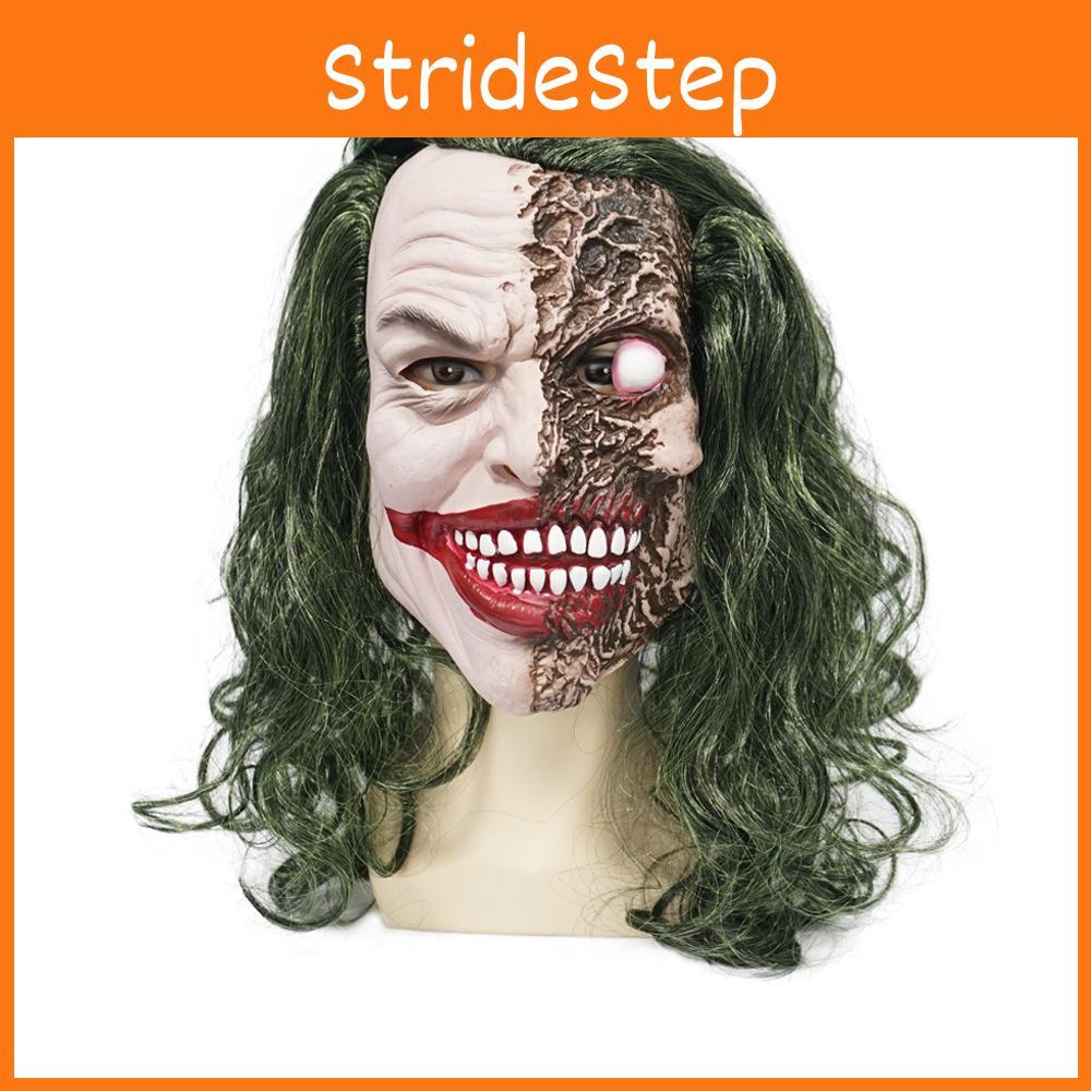 Latex Joker Head Mask With Large Eyes For Halloween Costume And Pranks