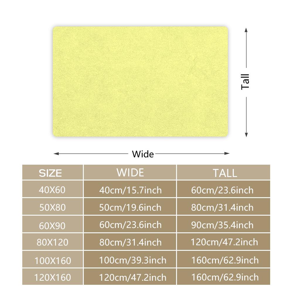 Solid color Floor Mat Bedroom Living Room Flannel Door Mat Non-Slip Home Decor