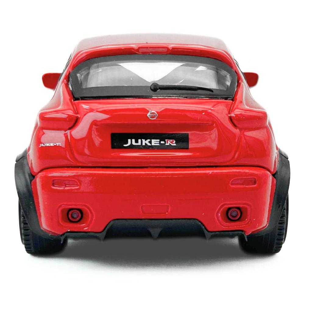 Bburago Skala Nissan Czerwony Odlewany Model Wykończony RE 1/43 Samochód Juke-R, Produkt, 18-30136