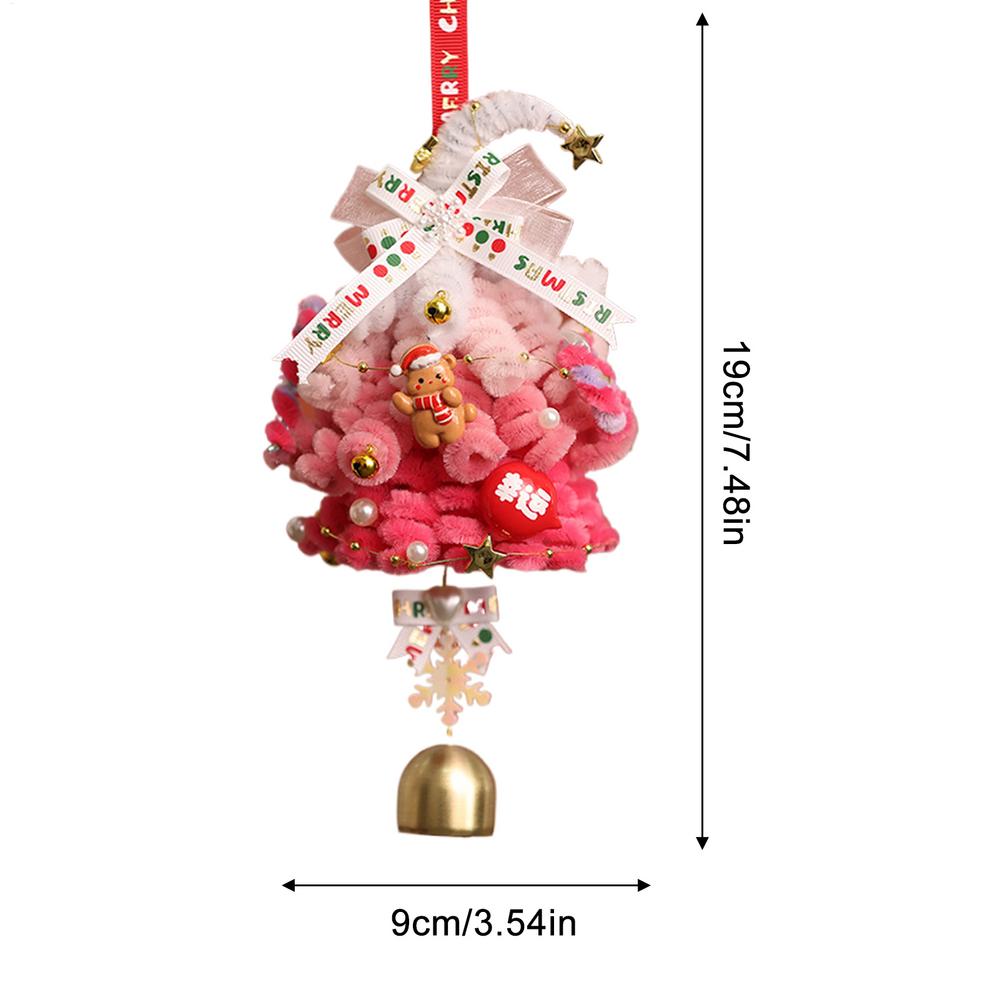 Рождественские украшения на елку Подвеска для автомобиля Рождественская подвеска в форме елки Ершики для чистки трубок Рождественские подвески Подвески для автомобиля Украшения Для розовый