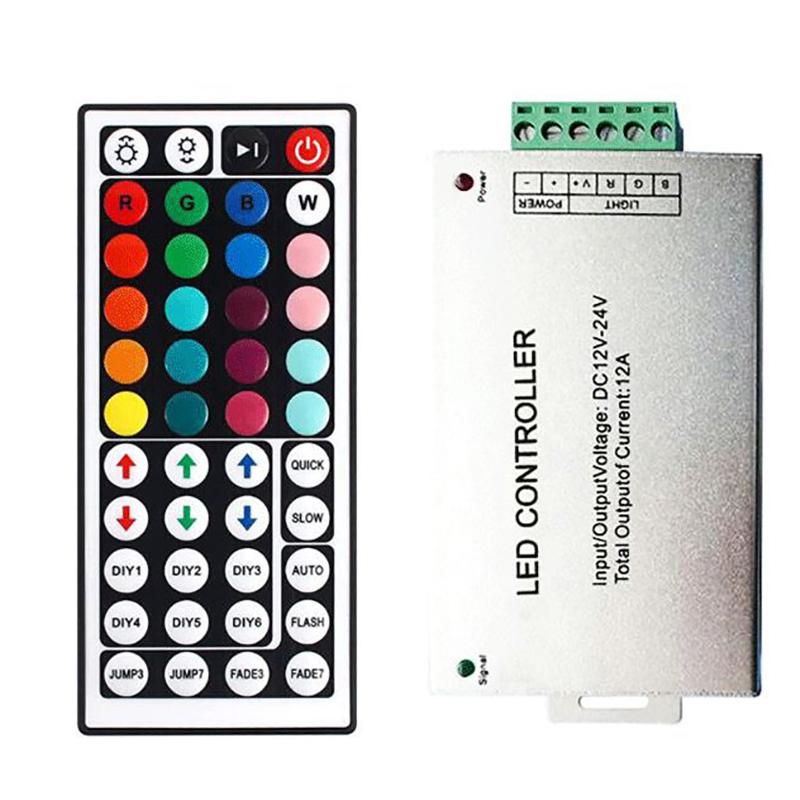 

44-клавишный ИК-контроллер в алюминиевом корпусе Контроллер светодиодной лампы Контроллер RGB-ленты